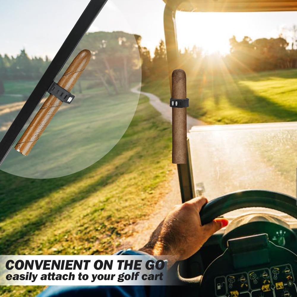 2 Pack Magnetic Holder for Golf Cart, Portable Holder Clip with Adjustable Design, Golf Cart Accessories, Fits 38 to 60 Ring Gauge, Perfect for Golfing, Fishing, Grilling