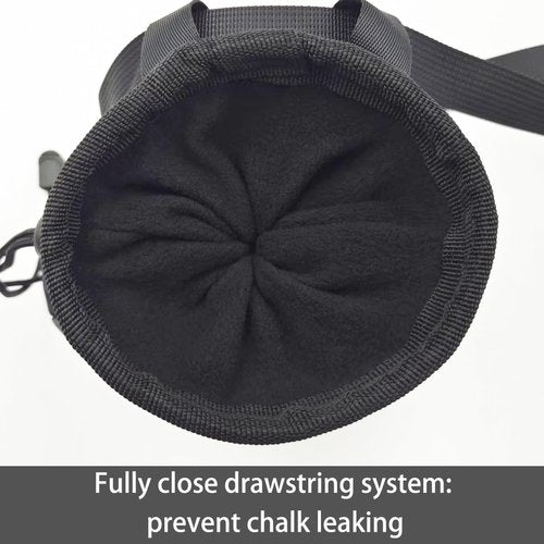 HipierFx Rock Climbing Chalk Bag with Belt Zipper Pocket and Adjustable Strap for Bouldering Weightlifting Powerlifting Gym Workout Lifting Crossfit