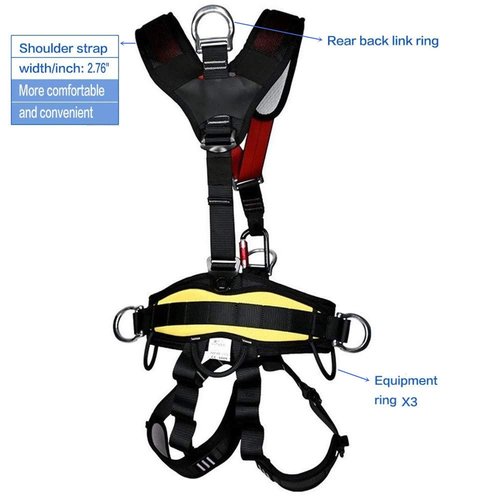 HandAcc Climbing Seat Belt, Large Size Safety Belt Climbing Gear for Tree Climbing, Fire Rescue, Rappelling