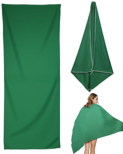 Update Magnetic Towel Oversized 30"x75"Magnet Bath Towel with Storage Bag,Outdoor Bath Towel Quick-Dry Magnetic Bath Towels for Swimming Microfiber Beach Towel For Pool Travel Gym Camping(Green)