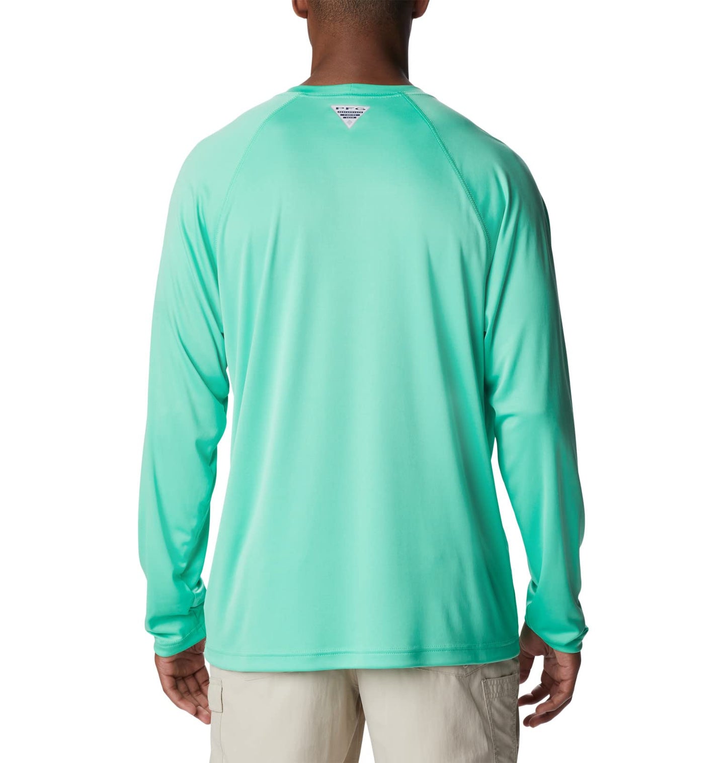 Columbia Men's Terminal Tackle Long Sleeve Fishing Shirt, Light Jade/Metal Logo, X-Large