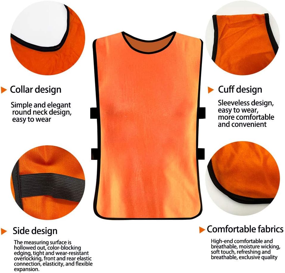 12 Pack Pennies for Soccer Scrimmage Vest Practice Jersey for Adult Youth