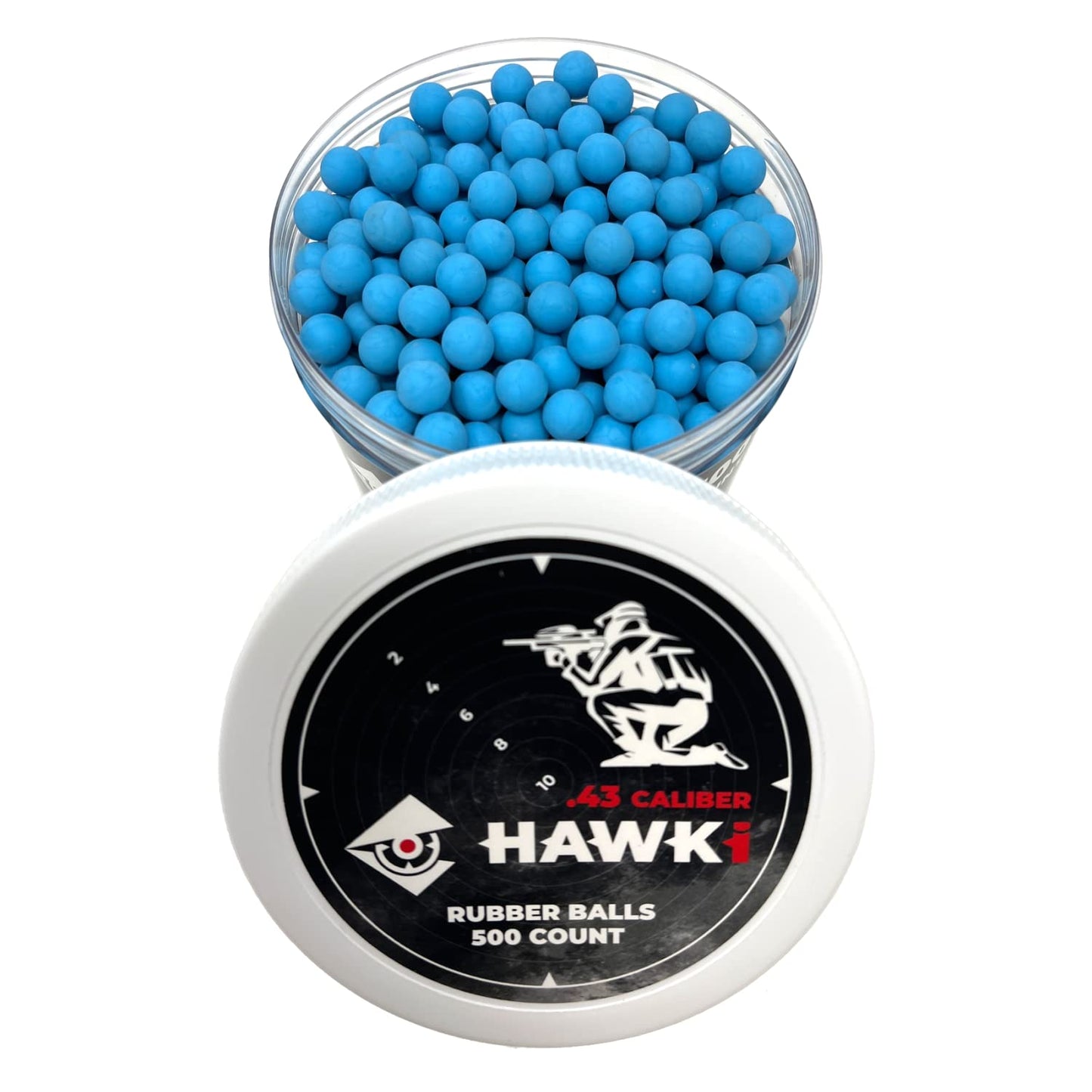 Hawki .43 Cal Training Rubber Balls for Paintball Guns 500 Pack (Blue)