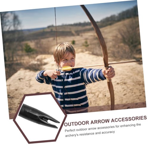TOBBOMEY 50pcs Arrow Tails Plastic Arrow Covers for Accessories for Hunting and Training Comfortable Pulling