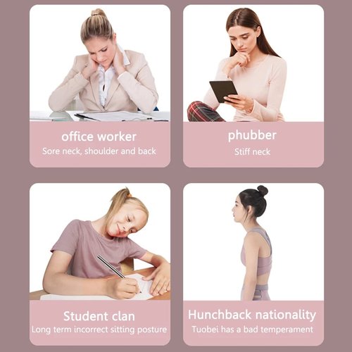 QWERTYUI Yoga Sticks Posture Correction Stretching Tool,Back Straightener Posture Corrector,Retractable Design Humpback Correction Stick, Men Women Posture Trainer Corrector,Purple
