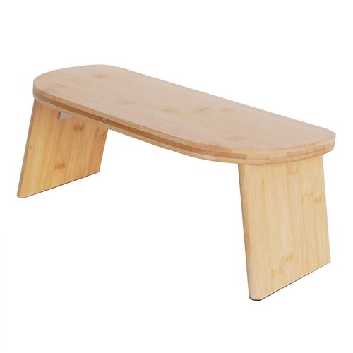 Bamboo Meditation Bench, Foldable & Ergonomic Meditation Stool, Portable Prayer Bench with Cushion, Comfortable Kneeling Chair for Kneeling or Sitting, Coffee