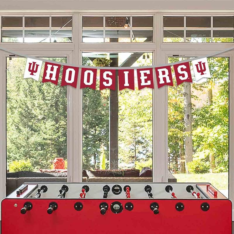 Indiana Hoosiers Banner Pennant Flags - 6" x 4" Team Flags, 8 ft String