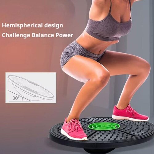 Balance Board with Marble Maze, 10°-30° Tilt Non Slip Round Fitness Wobble Boards for Core Strength & Posture Training for Gym Yoga Home Office Use, Strength Balance Trainer