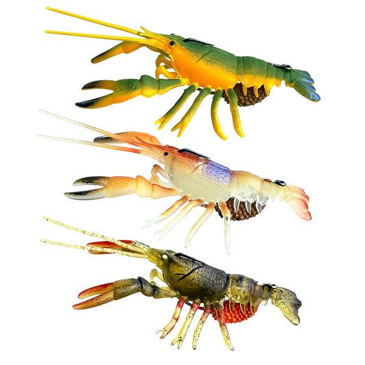 FONMANG Crayfish Lure, Realistic Creature Bait, Soft Plastic Bass Fishing Lures, Crawfish Bait for Bass Lures Freshwater, Weedless Fishing Lures for Bottom Fishing