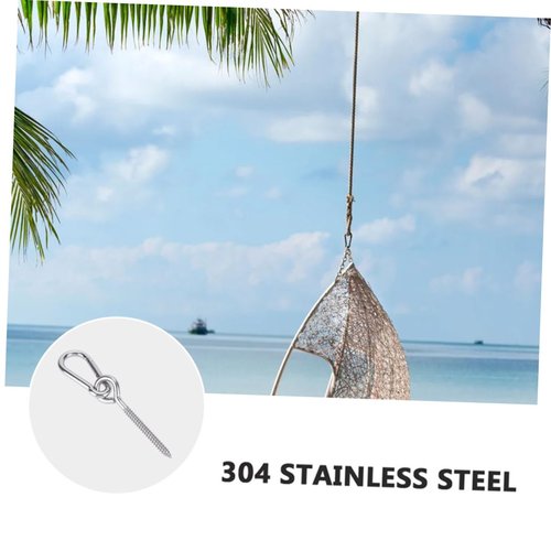 Toddmomy Hammock Hanger Hardware Kit 4 Pack Swing Hanging Kit Fixed Hooks and Spring Hooks for Swing Set
