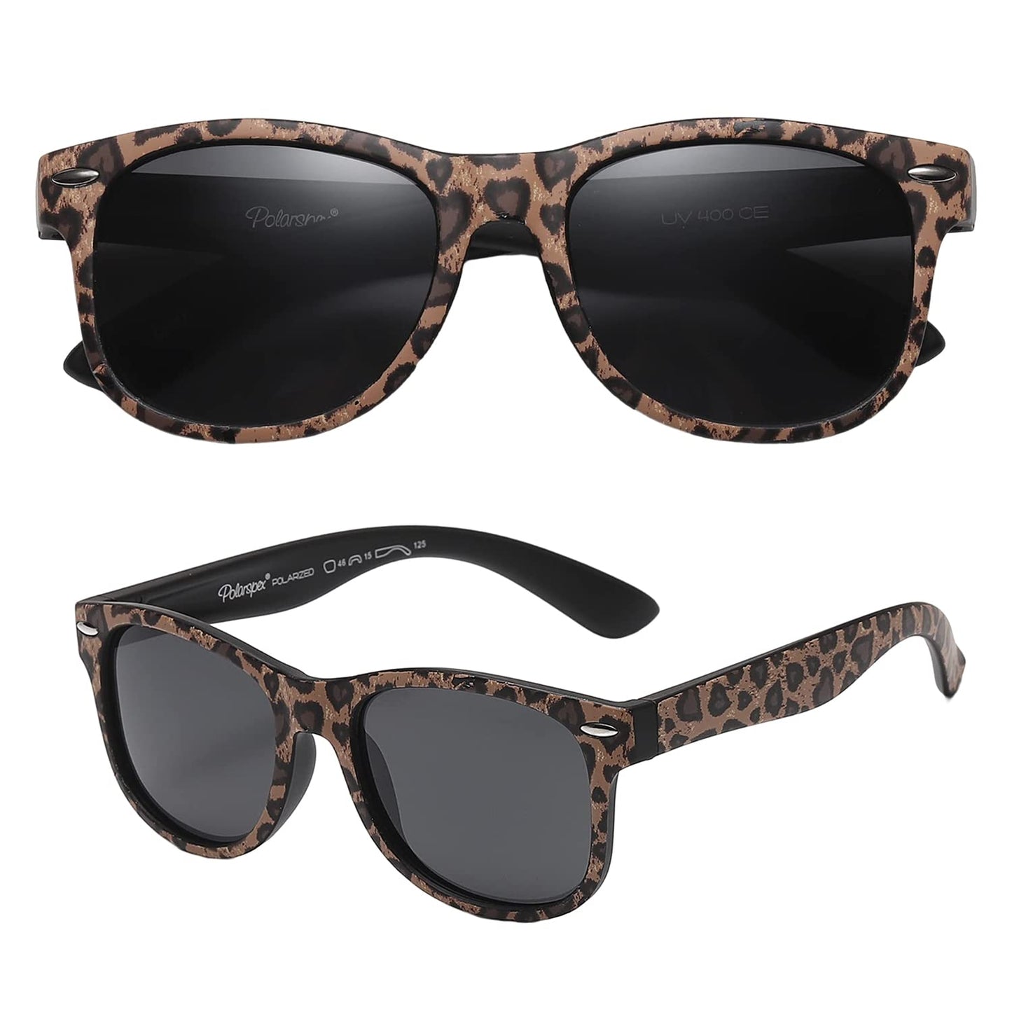 PolarSpex Toddler Boys and Girls Kids Polarized Leopard Style Sunglasses
