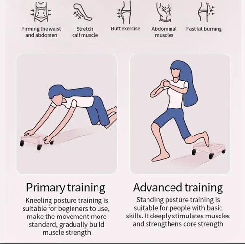 Rolling abdominal muscle trainer