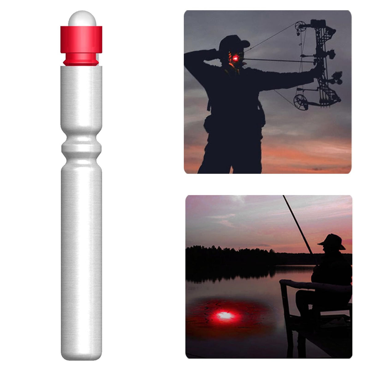 CosiComu Fishing Bobber Lights,Night Fishing Float Lights,Fishing Glow Sticks,Lighted Nocks for Arrows 6-Pack