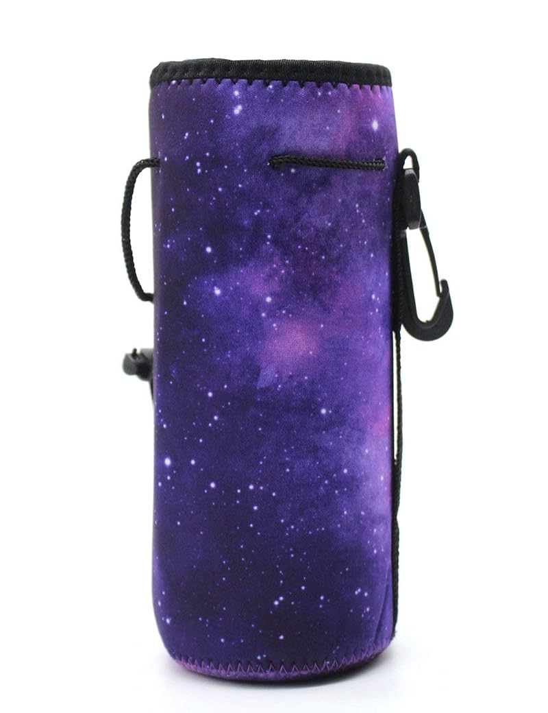 Wanty 20 oz Neoprene Insulated Bottle Carrier Sleeve with Adjustable Strap - Purple Sky