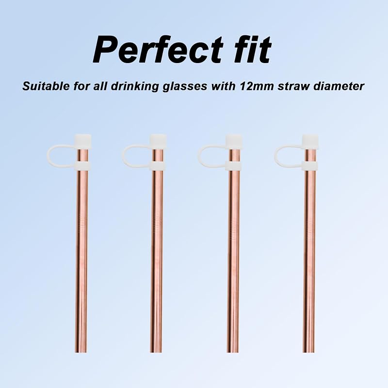 White 4-Pack Silicone Straw Tip Covers for Brumate Era 30oz/40oz Tumblers