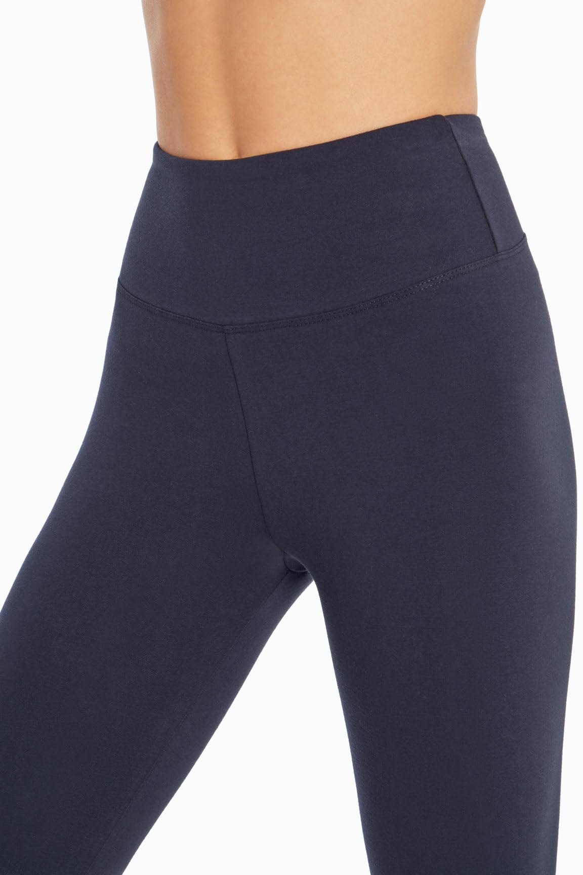 Bally Total Fitness Women's Mid-Rise Tummy Control Capri Legging, Midnight Blue, Small