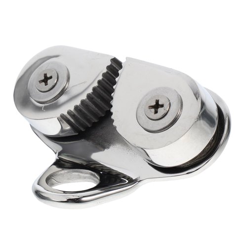 VANZACK Stainless Steel Cam Cleat with Leading Ring Grade for Boat Sailboat Kayak Canoe Easy Disassembly Maximum Holding Power Flared Entry for Quick Release Line