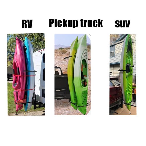 Heavy-Duty Vertical Hitch Mount Kayak Rack – Fits Kayaks Up to 12 Ft, 150 lbs Capacity – Compatible with 2" Hitch Receiver on RV, Truck, SUV – Upright Standing Carrier for Easy Transport & Storage
