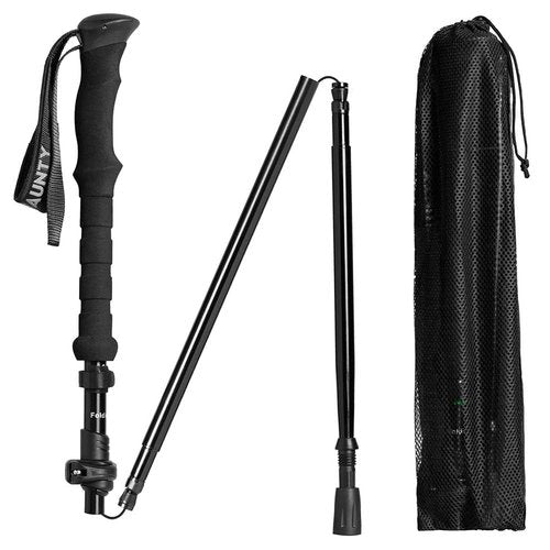 Foldable Pointer Safety Stick | Hiking Stick with Nylon Bag for Men and Women with Professional Multitool Comfortable Grip