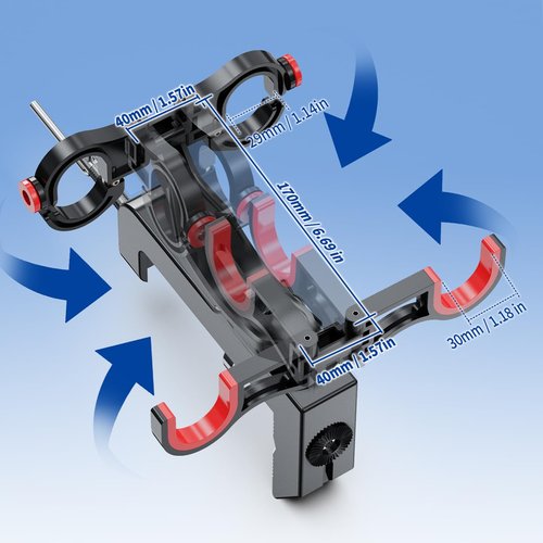 Rod Holders for Fishing Boat- Dual Head 360 Adjustable Angle Fishing Rod Holders for Boat- Folding Fishing Gear, Strong and Durable Rod Holder for Boat-Boat Accessories,Enlarge Clamp&Thicken Base
