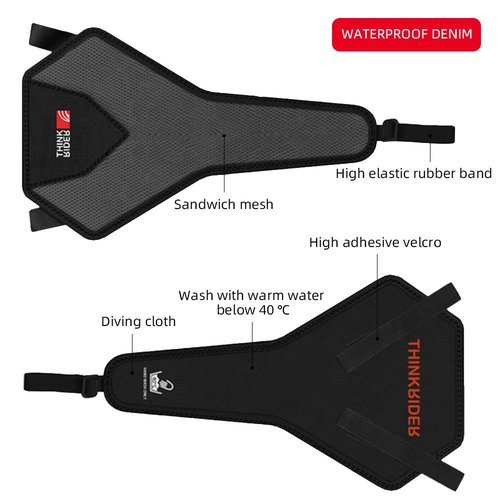 ThinkRider Bike Sweat Guard Bicycle Trainer Sweat Net Bike Frame Protector Cover Sweat Absorbs Prevent Bicycle from Corrosion for Indoor Cycling Training