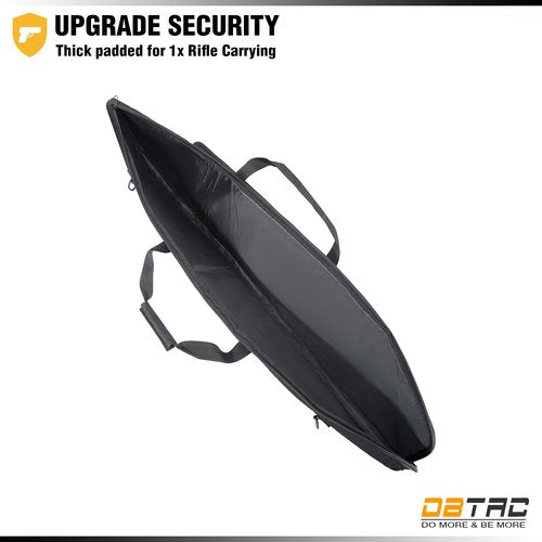 DBTAC Urban Minimalist Basic Low Profile Single Long Rifle Bag Pistol Gun Case for Airsoft Range Shooting Outdoor Hunting | 37", Black