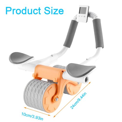 Bersauji 2023 New Ab Roller Wheel with Knee Mat &Timer, Automatic Rebound Abdominal Wheel, Ab Abdominal Exercise Roller with Elbow Support, Abs Workout Equipment Ab Exercise Roller for Women Men