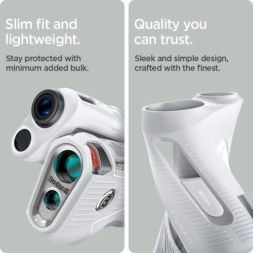 Spigen Golf Silicone Fit Rangefinder Case Designed for Bushnell Pro X3/X3+ Plus Rangefinder Case Compatible with AirTag - Light Gray