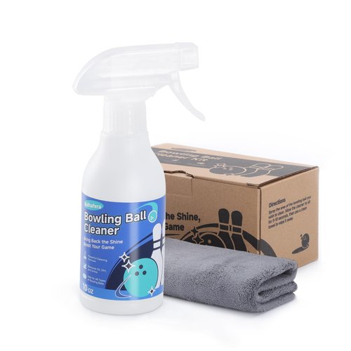 Adhafera Bowling Ball Cleaner Kit – 10oz Spray Cleaner for Bowling Balls with 3 Modes & Dual-Sided Towel, Ideal Gift for Bowlers