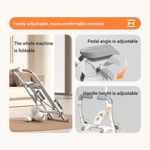 NidoDegato Steppers for Exercise, Stair Stepper with Resistance Bands,Compact Folding Cardio Exercise Climber with Extended Step Range, with 400LBS Loading Capacity & Adjustable Handlebar