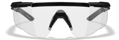 Wiley X Saber Advanced Shooting Glasses ANSI Z87.1+ Safety Sunglasses for Men and Women, UV and Eye Protection for Hunting and Shooting Matte Black Frames, Clear Lenses, Ballistic Rated
