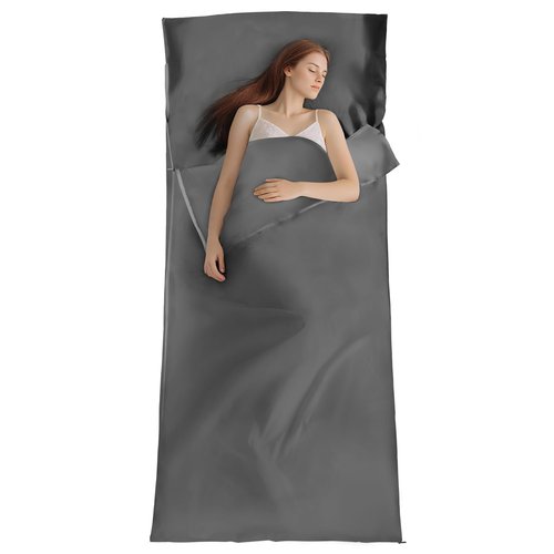 BREENHILL Sleeping Bag Liner,Long Staple Cotton, Adult Sleep Sack & Travel Sheets,Travel Sleep Sack for Backpacking, Hotels & Hostels Lightweight Travel Sheet Camping Sheets,Has Full Length Zipper