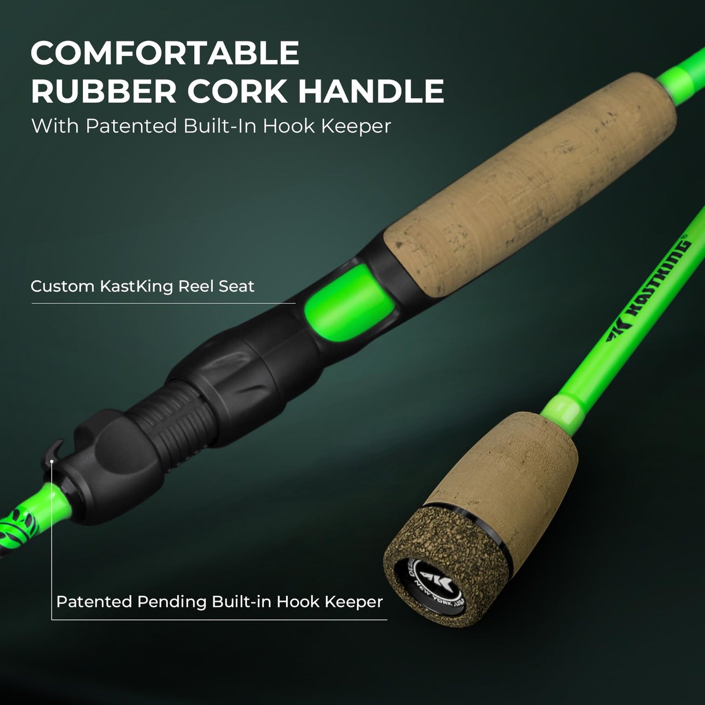 KastKing Zephyr Dual-tip Rod Spinnig Reel Combo,7ft M & MH,3000 Reel