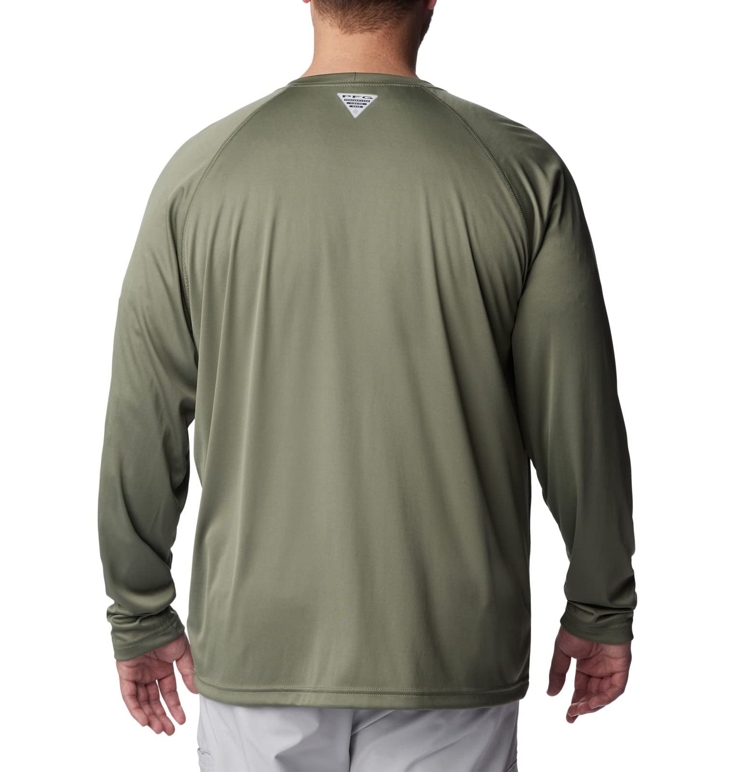 Columbia Men's Terminal Tackle Long Sleeve Shirt, Cypress/Cool Green Logo, 2X Tall