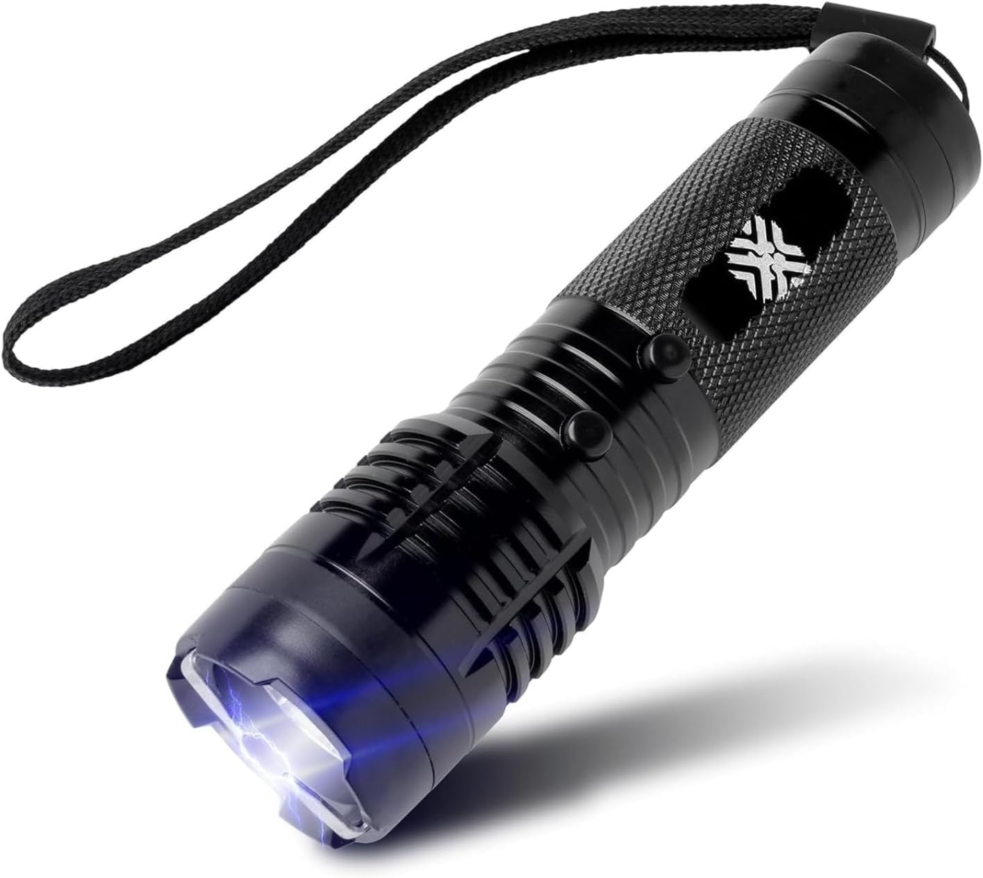 Pain Safari Shockwave Mini Stun Gun Flashlight | Stun Gun for Women and Men Self Defense | 15,000V | 200-Lumen LED Emergency Flashlight | No License Needed | USB-C Rechargeable Stun Gun Flashlight