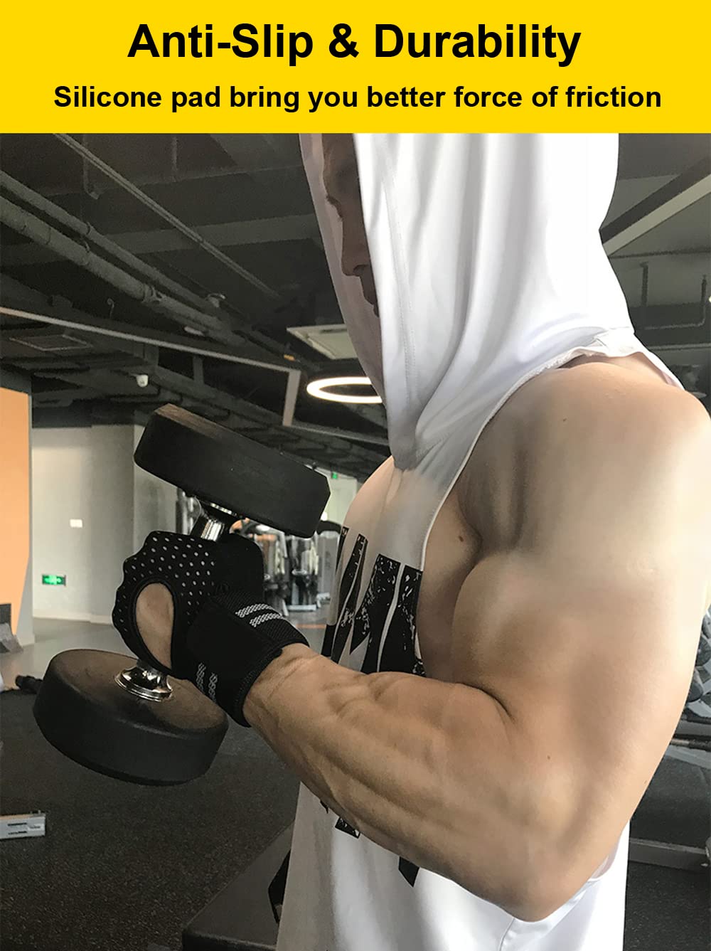 SUJAYU Workout Gloves for Men Workout Gloves Women, Weight Lifting Gloves Gym Gloves for Men, Exercise Gloves Work Out Gloves Weightlifting Gloves Gym Accessories for Men (Blue, L)
