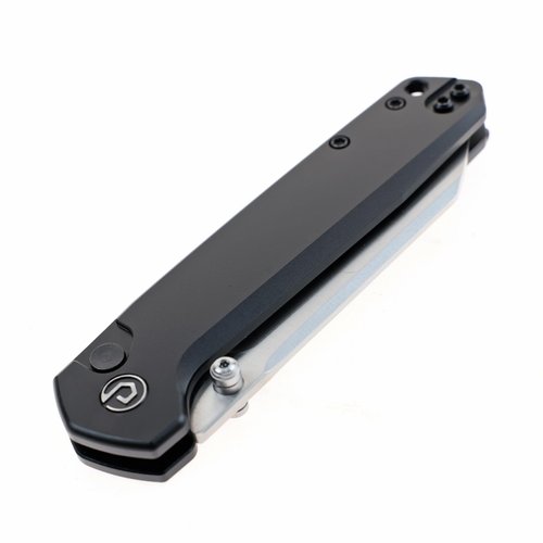 DEFCON Pocket Folding Knife- Button Lock with Thumb Stud Opener for EDC, 3.3" 14C28N Blade, Aluminum Handle, Utility Knife for Men Women Gift -TD015 Tier2- (Black)