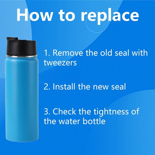BOXOB 8pcs Replacement Gasket for Hydro Flask Wide Mouth Flip Lid Cap, Silicone O Ring Gasket Leak-Proof Seal Stoppers with Tweezers for 12/16/24/32/40oz Water Bottles