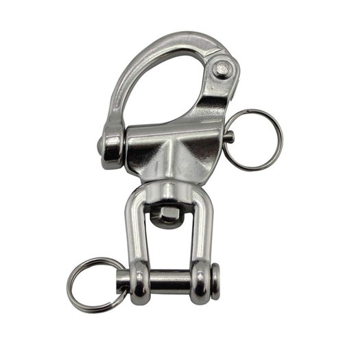 NRC&XRC Pair 2-3/4in(70mm) Jaw Swivel Snap Shackle 316 Stainless Steel for Sailboat Spinnaker Halyard &Diving