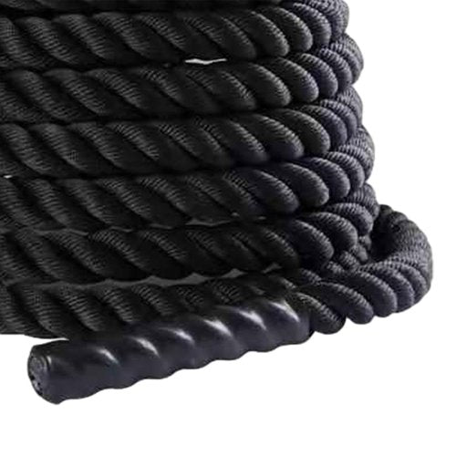 Aymzbd Battle Rope Equipment Fitness Rope Climbing Rope Physical Improve Strength 2.8M/3M Training Rope Fitness Exercise Rope, 25mmx2.8m Black