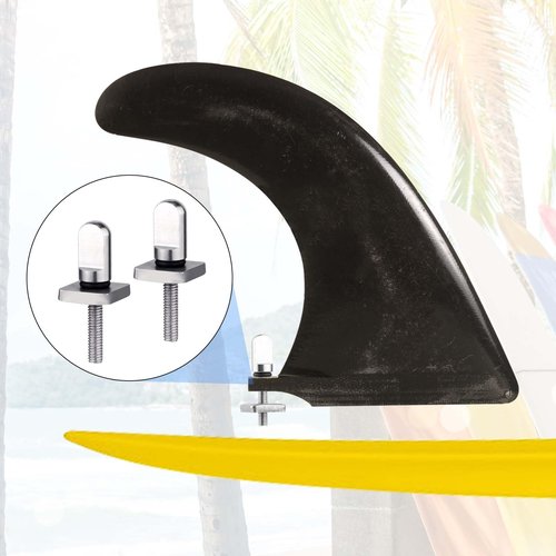 Lyreh 6pcs Stainless Steel Fin Screws, No Tool Surfboard Thumb Fin Screws Paddle Board Replacement Surfing Accessories for Men Women Surfboard SUP Paddleboard Longboard