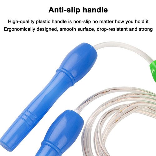 LED Light Up Jump Rope for Kids, Colorful Skipping Rope with Rubber Handle & Grip, Lightweight Glowing Skipping Rope, Kids Gifts for Fitness and Workout