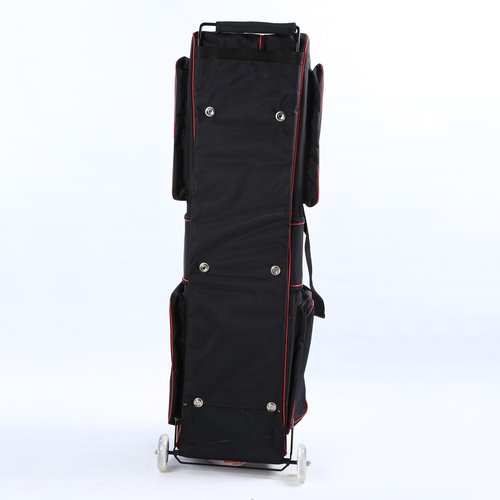 LXRHLIKG Fencing Draw-bar Wheel Bag for Epee Saber and Foil, Square Fencing Gear Sword Bag with Wheels, 1680D Oxford Material, Storage Bags for Mask Sword and Suit(Black)