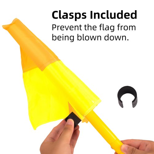 Desyeryamimi Soccer Corner Flags Set of 4 for Soccer Field, Adjustable Spring Loaded Soccer Flags Agility Training Poles Soccer Sticks, Speed and Agility Training Equipment with Storage Bag-5FT