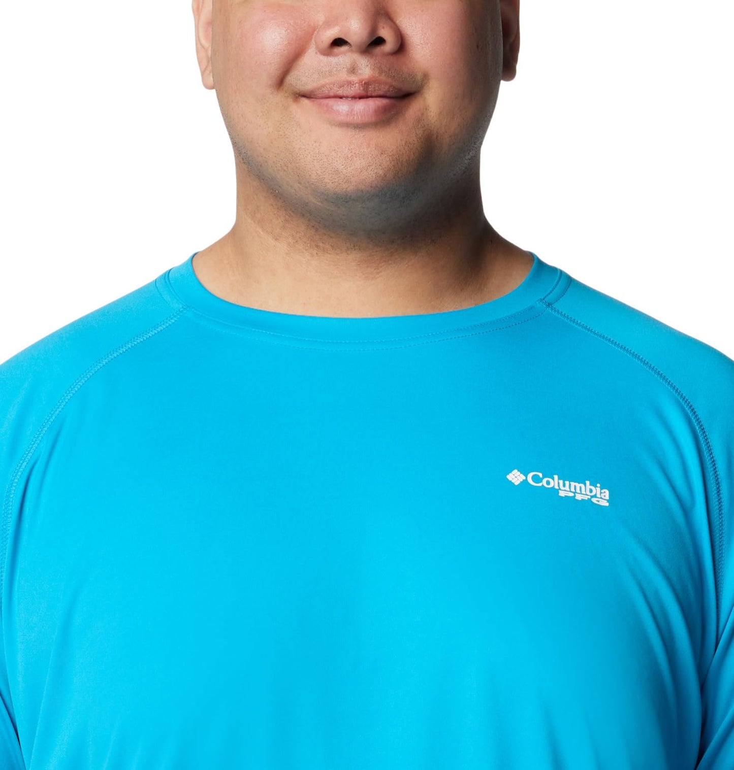 Columbia Men's Terminal Tackle Long Sleeve Fishing Shirt, Ocean Blue/White Logo, XX-Large
