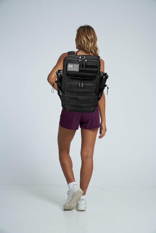 LHI Tactical Military Backpack for Men and Women 25L Army Assault Pack Bag Large Rucksack with Molle System-Black
