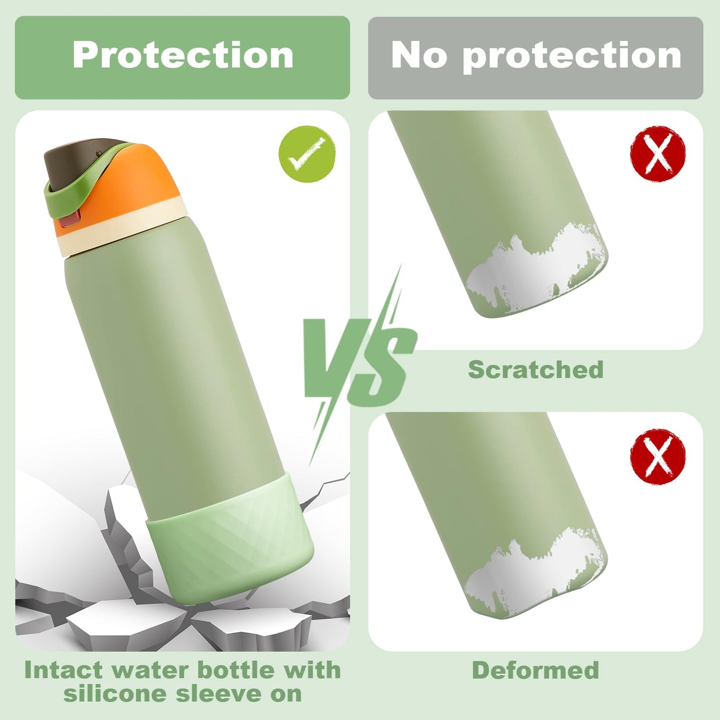 Beonsky Silicone Boot for Owala Water Bottle 40 oz, Anti-Slip Protective Sleeve for FreeSip/Twist/Flip Stainless Steel Water Bottles Accessories