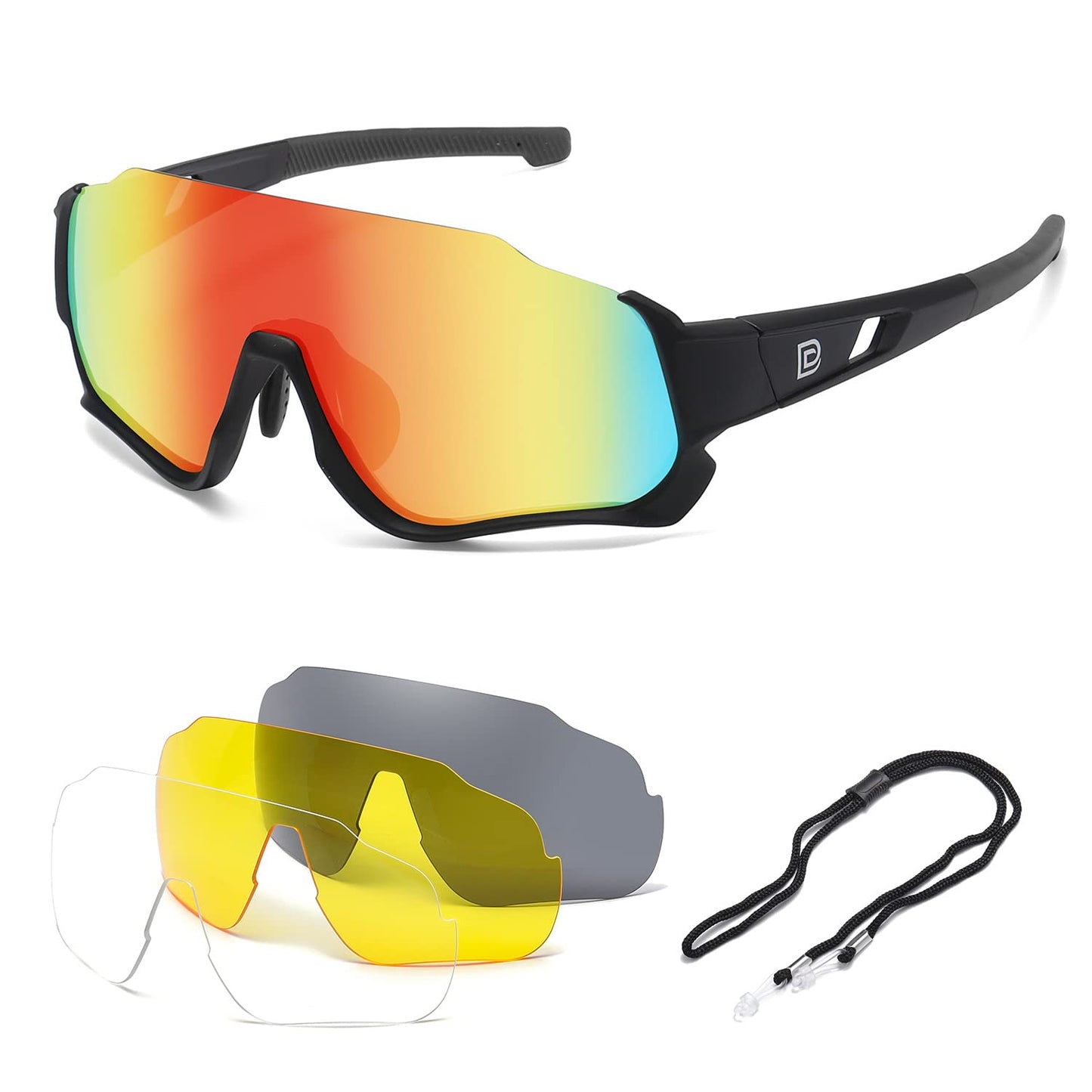 DUCO 4 Lenses Kids Sunglasses Polarized Youth Baseball Sun Glasses Sports Teens Cycling Shades Boys Girls DK280