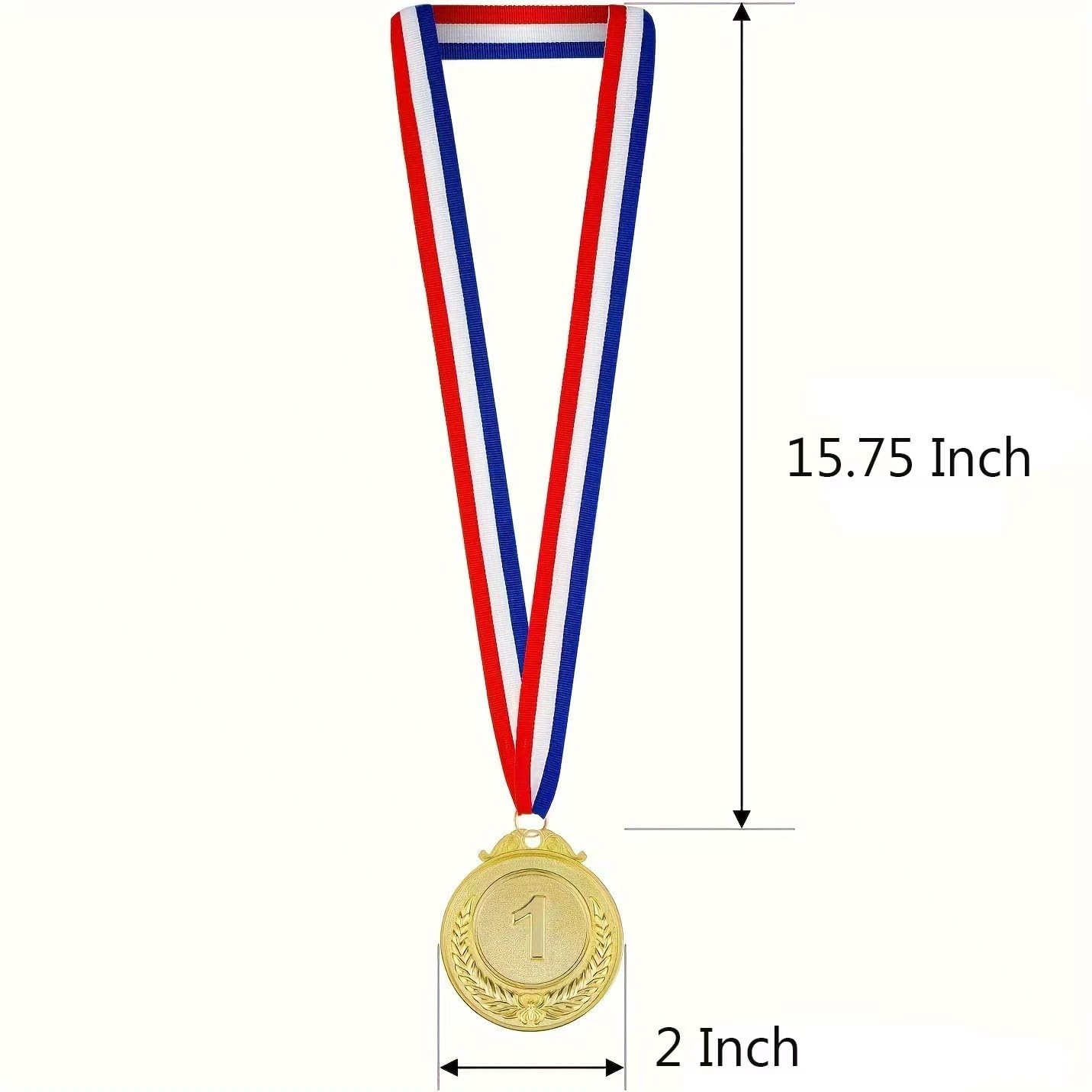 12 Pack Gold 1st Place Award Medals,Olympic Style Winner Sports Medal for Kids and Adults, Prizes for Competitions Ceremonies Events and Celebrations,2 Inch