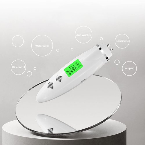 Portable Skin Analyzer, Digital LCD Display Skin Analyzer with Precision Skin Sensor, USB Facial Skin Tester for Beauty Salon, Home, SPA (White)